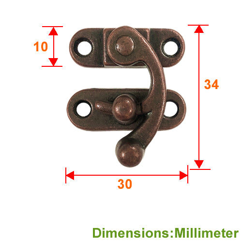 Front hook small box buckle - red bronze YA010BR