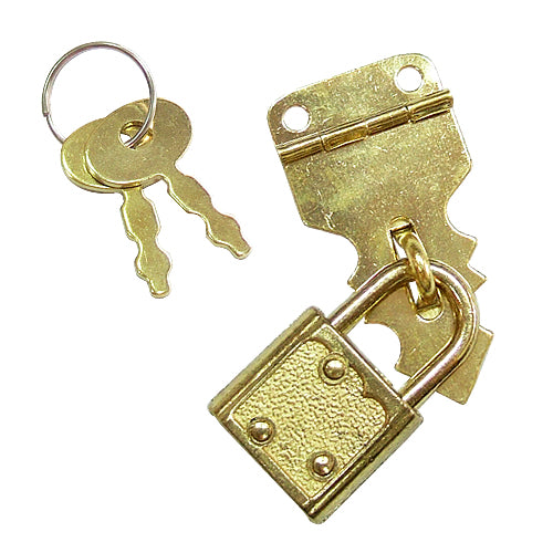 Flower box buckle with lock - bronze (gold) color YA011YG