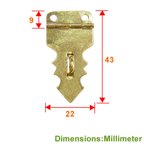Flower box buckle with lock - bronze (gold) color YA011YG