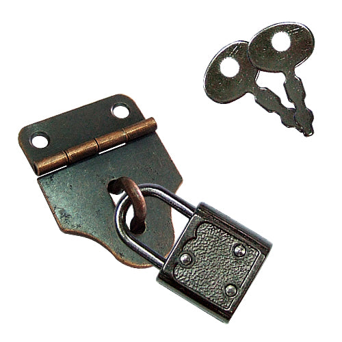 Large square box buckle with lock - red bronze YA012BR