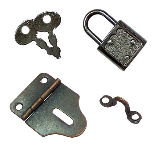Large square box buckle with lock - red bronze YA012BR