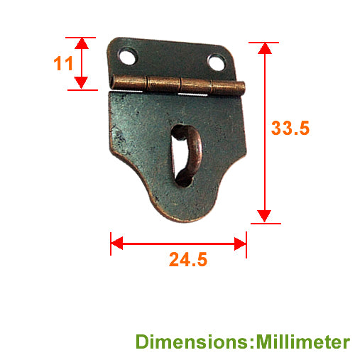 Large square box buckle with lock - red bronze YA012BR