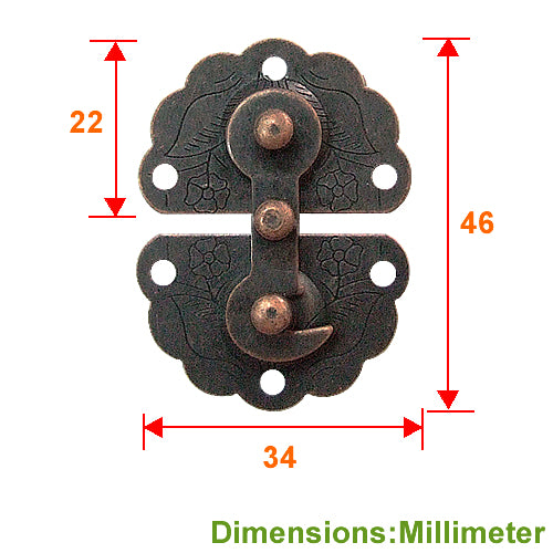 Large Ruyi Box Buckle - Red Bronze YA013BR