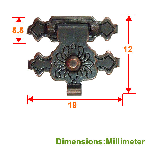 Japanese chrysanthemum lock - red bronze YA017BR