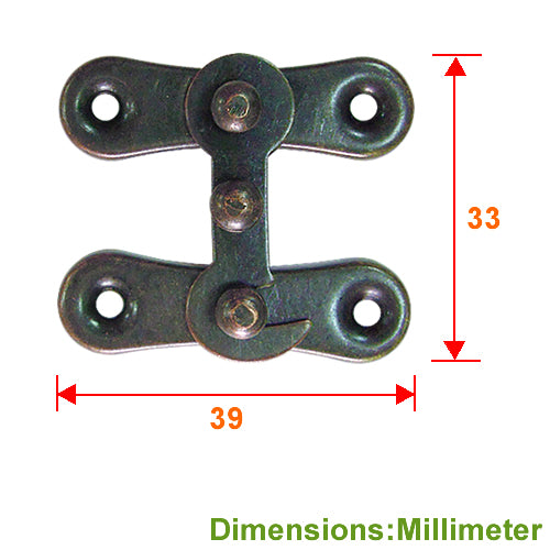 Ball bead front hook box buckle - red bronze YA020BR