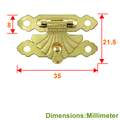 Retro large box buckle - bronze (gold) color YA021YG