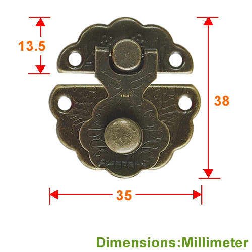Button Box Clasp - Green Bronze YA022BK
