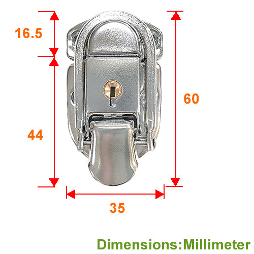 Round Antique Box Buckle with Lock - Nickel YA023NI