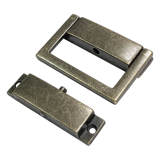 Big square box buckle - green bronze YA025BK