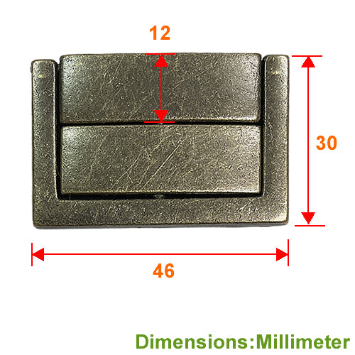 Big square box buckle - green bronze YA025BK