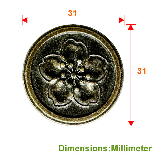 Cherry Blossom Buckle - Green Bronze YA026BK