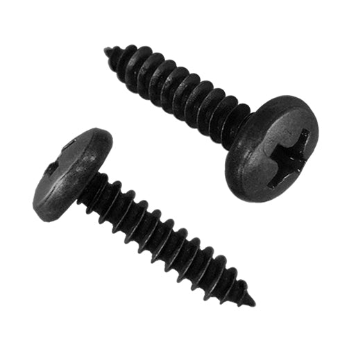 Thick round head 14mm wood screw - black <heat treatment> YC141BL