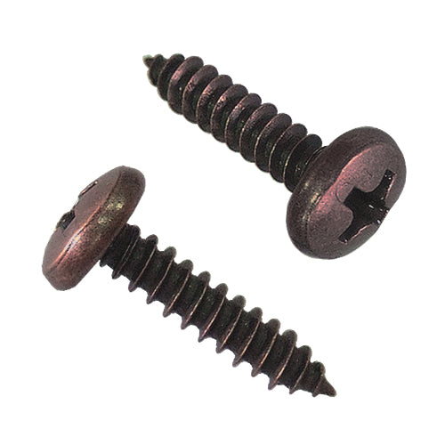 Thick round head 14mm wood screw - red bronze <heat treatment> YC141BR
