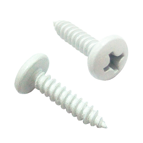 Thick round head 14mm wood screw - white <heat treatment> YC141WH