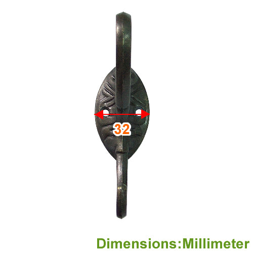 Carved model with large hanging hooks for both ears - Bronze YD131BK