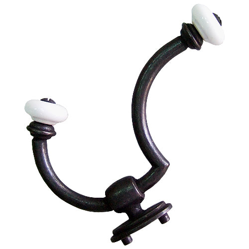 Ceramic Country Windbreaker Hook-Black Coffee Ancient YD138BL