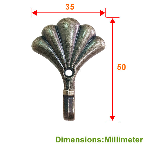 Shell single ear hook - bronze color (a pack of 2) YD143BK
