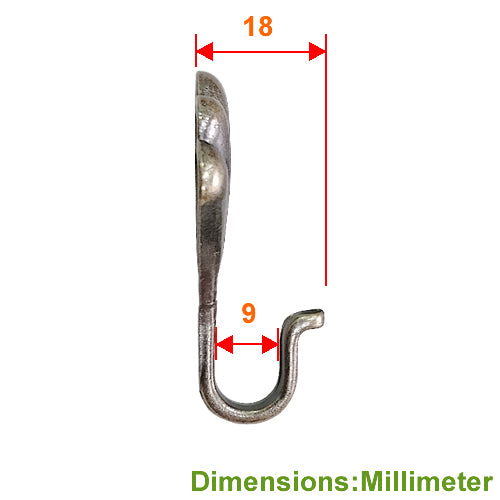 Shell single ear hook - bronze color (a pack of 2) YD143BK