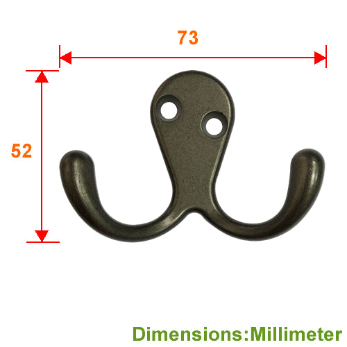 Double Open Ear Retro Hook - Dark Bronze (2pcs in a pack) YD352BK
