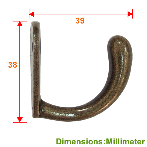 Country Style Single Ear Large Hook - Bronze YD380BK