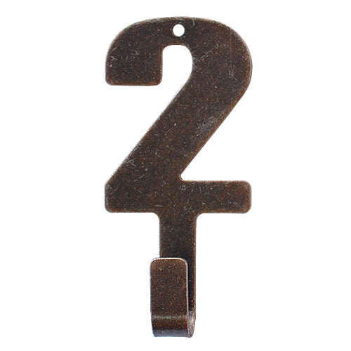 Japanese Country Style Number Hook【2】-Red Bronze YD602BR