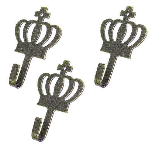 Country style crown hook (pack of 3) - Bronze YD610BK