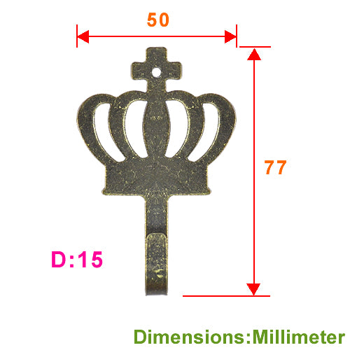 Country Style Crown Hook (1 pack) - Bronze YD610BK