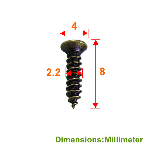 Flat head 8mm wood screw-bronze YF080BK