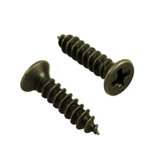 Flat head 12mm wood screw-bronze YF120BK
