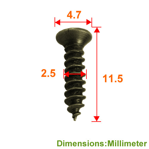 Flat head 12mm wood screw-bronze YF120BK