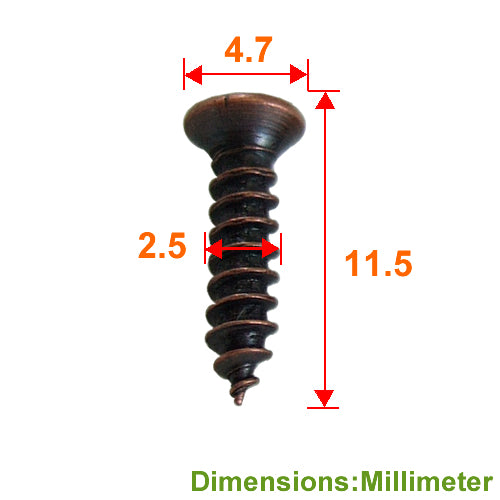 Flat head 12mm wood screw-red bronze YF120BR