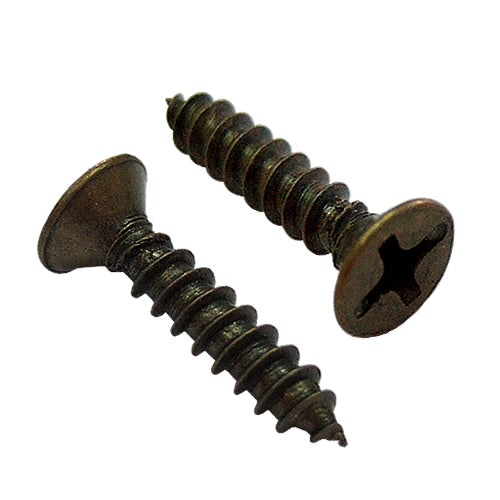 Flat head 16mm wood screw-bronze YF160BK