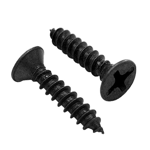 Flat head 16mm wood screw - black YF160BL
