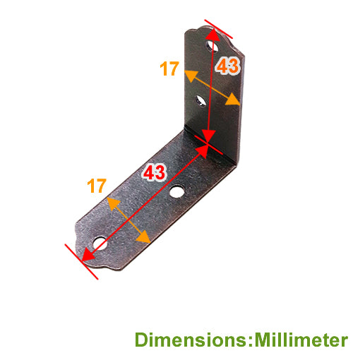 L right angle fixed iron piece 43*17 - red bronze YH243BR