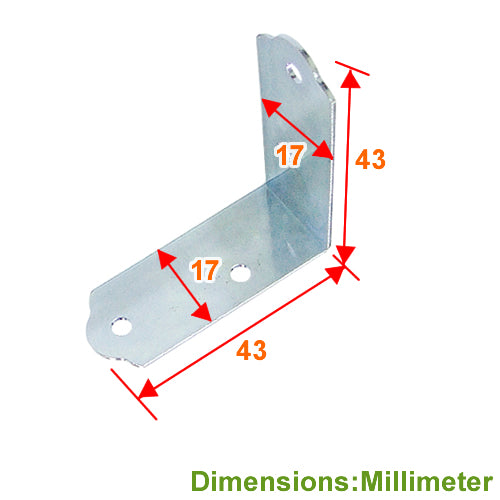L right angle fixed iron piece 43*17 - YH243SI