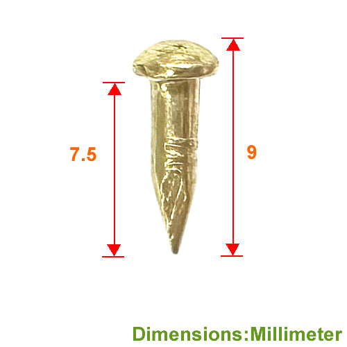 Iron nail semi-round head/ball head 7.5mm-bronze gold-YN075YG