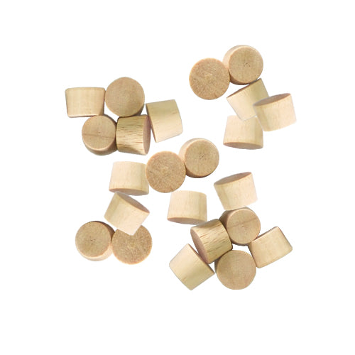 Flat wood plug - wood color (suitable for 8 mm copper bead knife) YW986WD