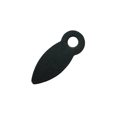 Tongue - thin iron small 16.5x6mm - black YY009BL