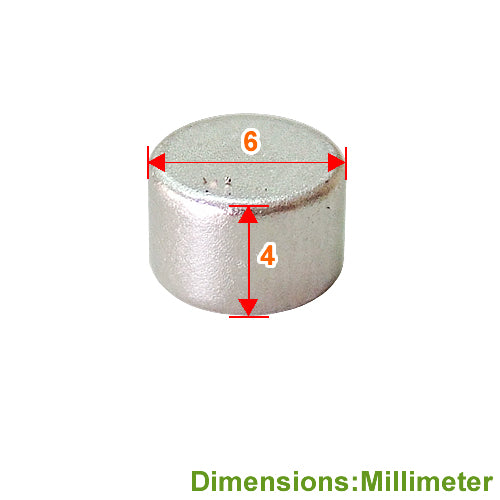 Strong magnet 6*4mm - Nickel color YY064NI