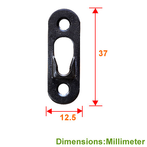 Photo frame hanging piece (small)/key hole piece - black YY1237BL