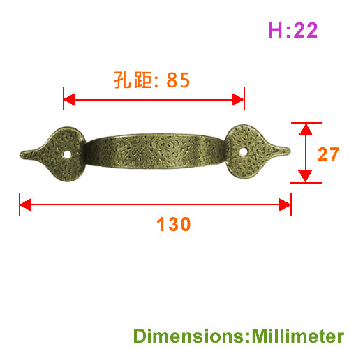 Matte embossed iron handle hole spacing 85 mm (can be finely adjusted) - Bronze HD201BK