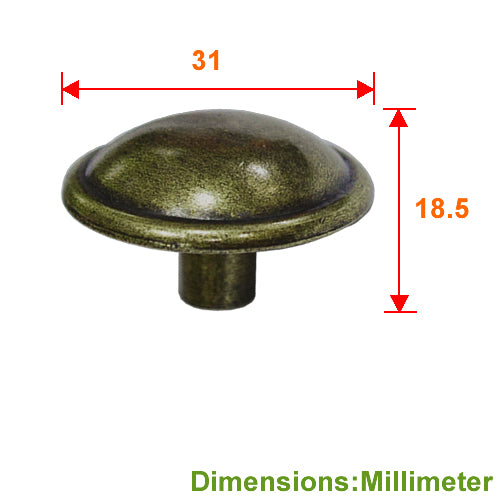 Round handle (door handle) Ø 31 mm - Bronze HD310BK