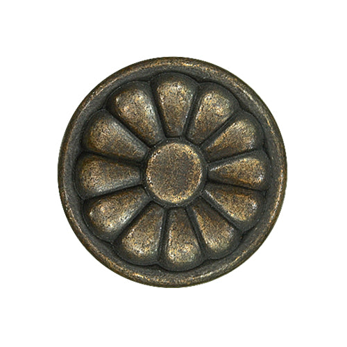 Ancient chrysanthemum handle Ø 32 mm - Bronze HD312BK