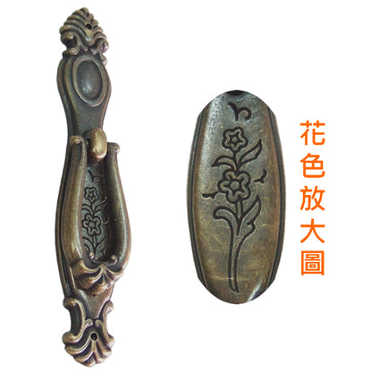 Retro flower patch handle-bronze-bronze HD903BK