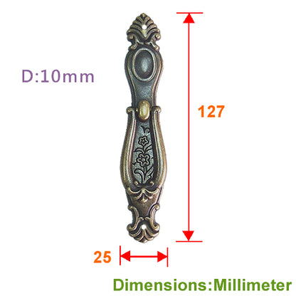 Retro flower patch handle-bronze-bronze HD903BK