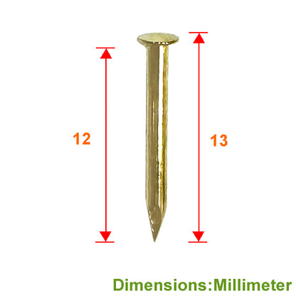 鐵釘 小 半圓頭/丸頭 12mm- 青銅金色- YN122YG