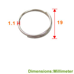Alternative view of DB186 18mm 雙圈【圓鐵】1又1/2圈 圓鐵雙圈 - 鎳色 DB186NI