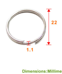 Alternative view of DB220 22mm 雙圈【圓鋼】2圈 圓鋼雙圈 - 鎳色 DB220NI