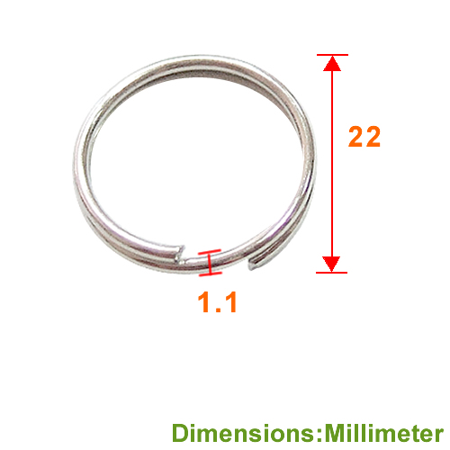 DB220 22mm 雙圈【圓鋼】2圈 圓鋼雙圈 - 鎳色 DB220NI 2 DB220 22mm 雙圈【圓鋼】2圈 圓鋼雙圈 - 鎳色 DB220NI:圖片 2