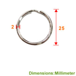 Alternative view of DB250 25mm 雙圈【三角鋼】2圈 三角鋼雙圈 - 鎳色 DB250NI